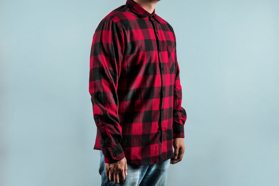Chequered Red Shirt men